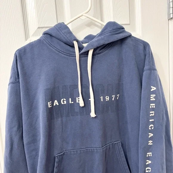 American Eagle Outfitters Blue Hoodie for Men - Picture 2 of 6